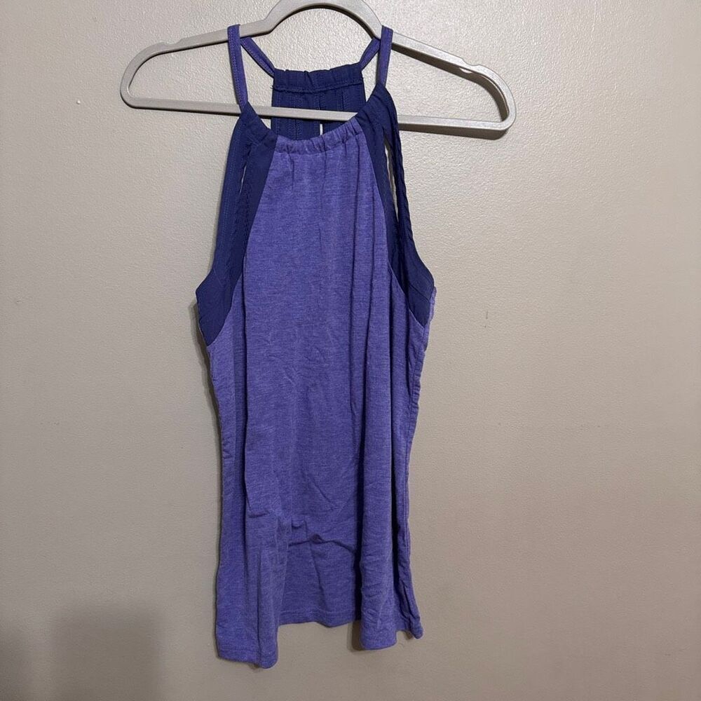 Oiselle women’s purple blue flowy tank size small